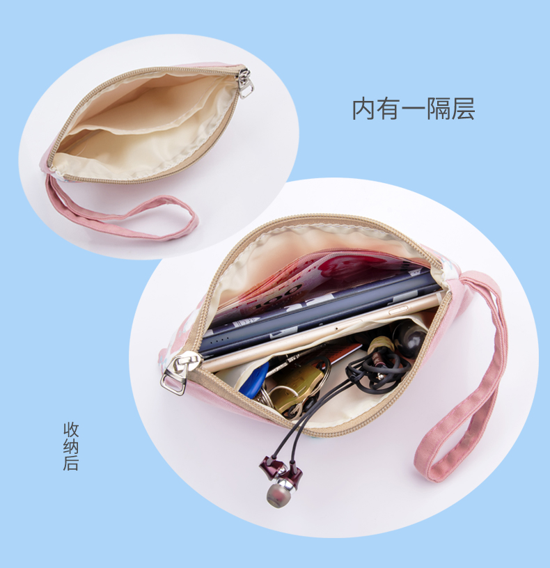 Đồng xu túi vải nữ sinh viên Hàn Quốc dễ thương mini vải tay túi xu chính màn hình lớn ví điện thoại di động - Ví tiền ví nam đẹp