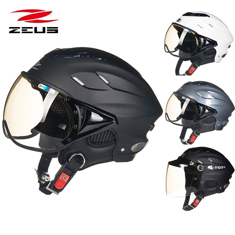 Swiss lion ZEUS helmet male motorcycle female electric car spring and summer personality handsome sunscreen safety four seasons visor half helmet