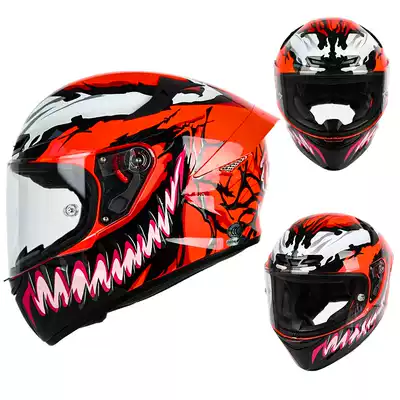 KYT locomotive safety helmet men and women anti-fog venom track helmet locomotive full helmet racing racing helmet Captain America