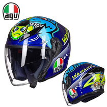 AGV K5 motorcycle helmet half helmet four seasons men and women double lens racing motorcycle running helmet retro summer personality cool gray