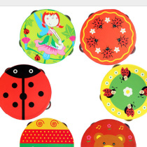 Hand clapping tambourine wooden hand rattle Infant educational toys Kindergarten early education to cultivate childrens music instruments