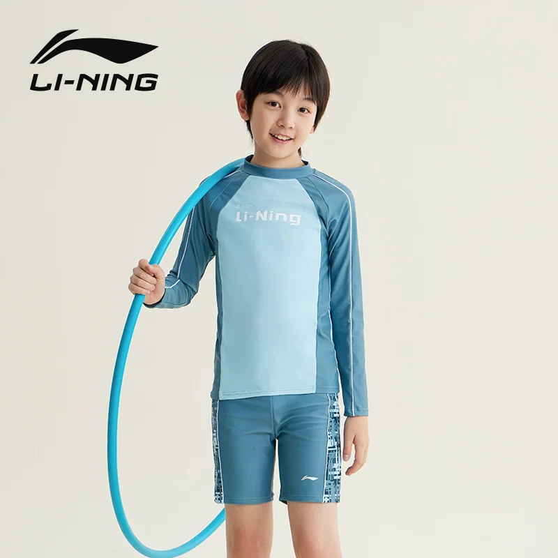 Детский купальный костюм-киме Li Ning для мальчиков, комбинезон, брюки, для подростков