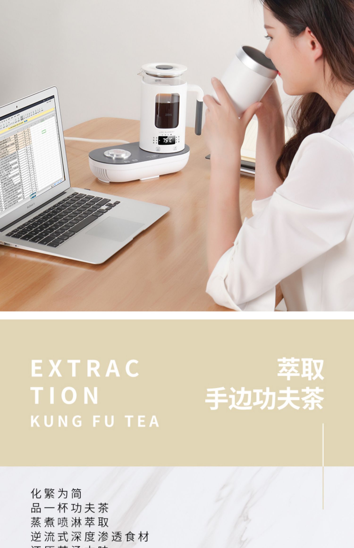 ấm siêu tốc 5 lít Yếu tố sống, ấm đun nước lạnh, máy pha trà đa chức năng, hệ thống cách nhiệt, cốc nước nóng lạnh, ấm trà lạnh - ấm đun nước điện ấm điện sắc thuốc