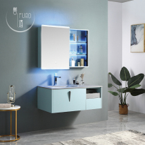 Smart Home Bath Room Cabinet Combined Toilet Wash Face Wash Washboard Terrace Basin Cabinet Modern Minima Wash Terrace 8709