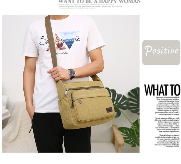 2019 mới túi vải nam xu hướng thời trang nam túi đeo vai retro Hàn Quốc giản dị Túi Messenger dung lượng lớn - Túi của con người túi charles & keith màu đen