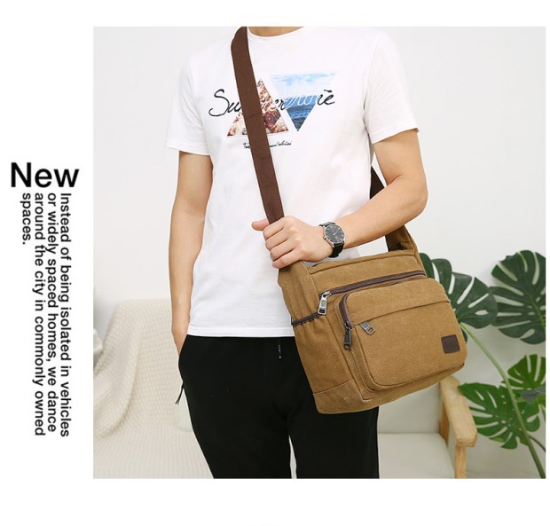 2019 mới túi vải nam xu hướng thời trang nam túi đeo vai retro Hàn Quốc giản dị Túi Messenger dung lượng lớn - Túi của con người túi charles & keith màu đen