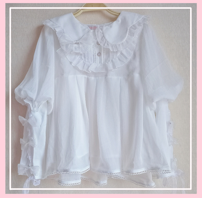 taobao agent Original Cat Cat- [Fantasy Flowing Stream] Lamb's sleeves with shirts and petals collar in lolita