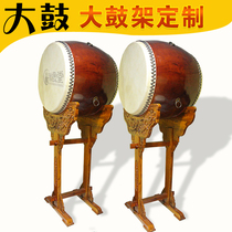 Xiangsheng Hall Taiwan Bull Leather Drum Temples Temple Monastery Drum Standing Drum Frame Large Drum Wind Thunderdrum Buddhist Temple Drum Custom