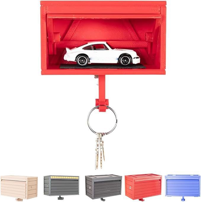 Creative Garage Key Holder with Door Design, Home Decor Container Key Hook