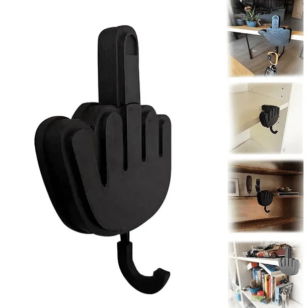 Cross-Border New Middle Finger Key Hanger Prank Middle Finger Desktop Hook Storage Key Hook Cross-Border New Middle Finger Key Hanger Prank Middle Finger Desktop Hook Storage Key Hook