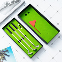 Pères Festival Gift Golf Metal Ball Pen Mini Stadium Putter Pen Golf Meme Golf Meme Pen