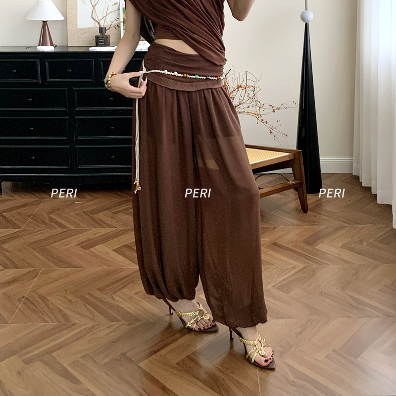 [in Stock/Same Style as Spicy Strips] Palavas Guer Gauze Mesh Lantern Pants Jogger Pants Air Pants
