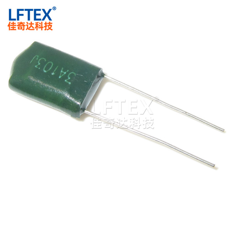20个 CL11涤纶电容 3A103J 103/1KV 1000V 10NF 0.01UF 绿色电容