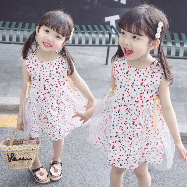 Baby summer dress foreign atmosphere girl child new Korean version floral dress baby cute skirt super fairy