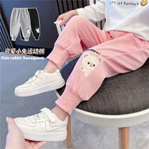 Childrens sweatpants Spring and Autumn Girls Kids 2022 New Casual Pants Korean Version Harlan Pants 1-3 Year Old Baby Girl Long Pants 5