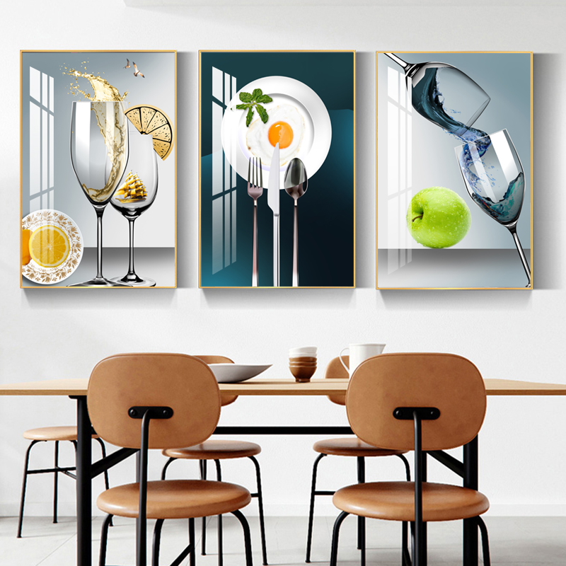 Dining room decoration painting dining room background wall decoration mural dining room hanging painting oil painting modern minimalist art painting