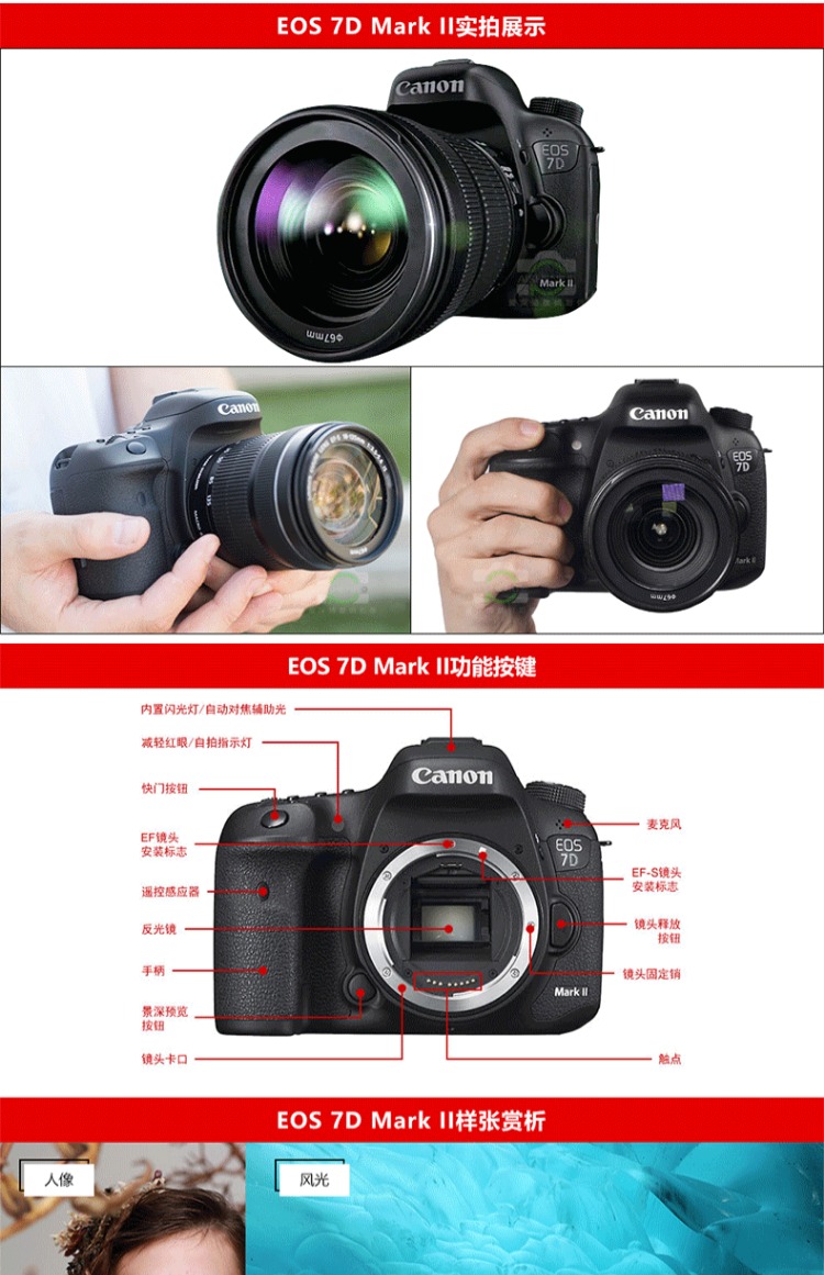 Canon / Canon EOS 7D Mark II kit 18-135 (bao gồm thẻ W-E1) máy ảnh DSLR 7D2 - SLR kỹ thuật số chuyên nghiệp máy ảnh olympus
