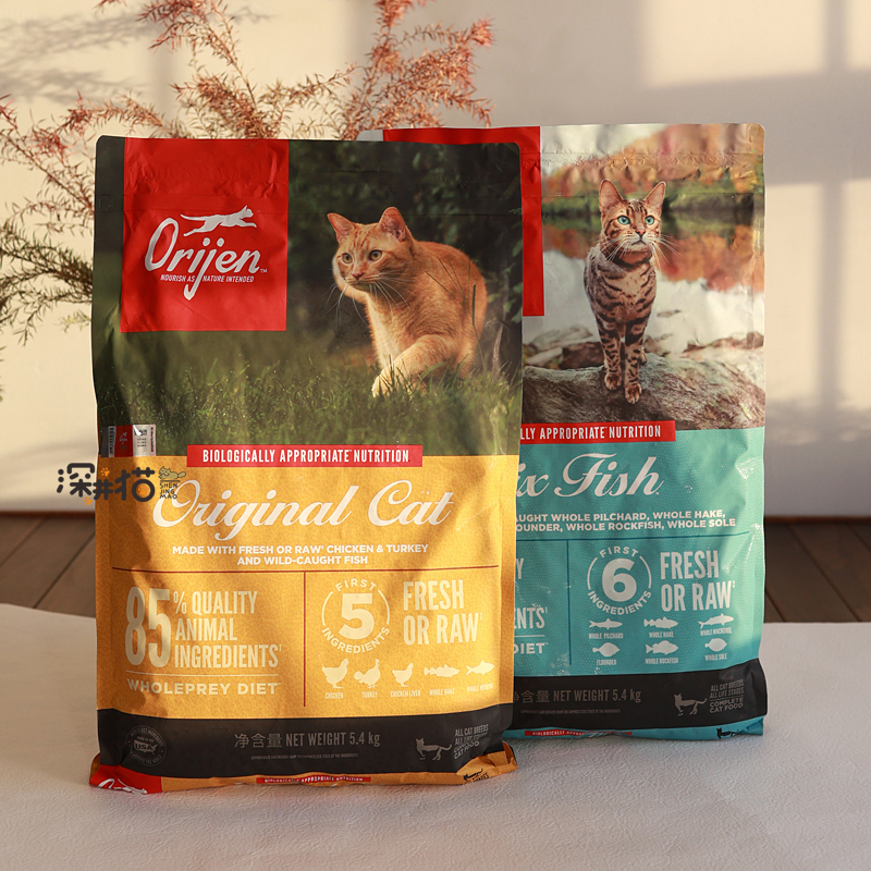 American Version - Orijen Original Wild Instinct Grain-Free Cat Food Chicken Flavor/Six Fish Natural Food 5.4kg