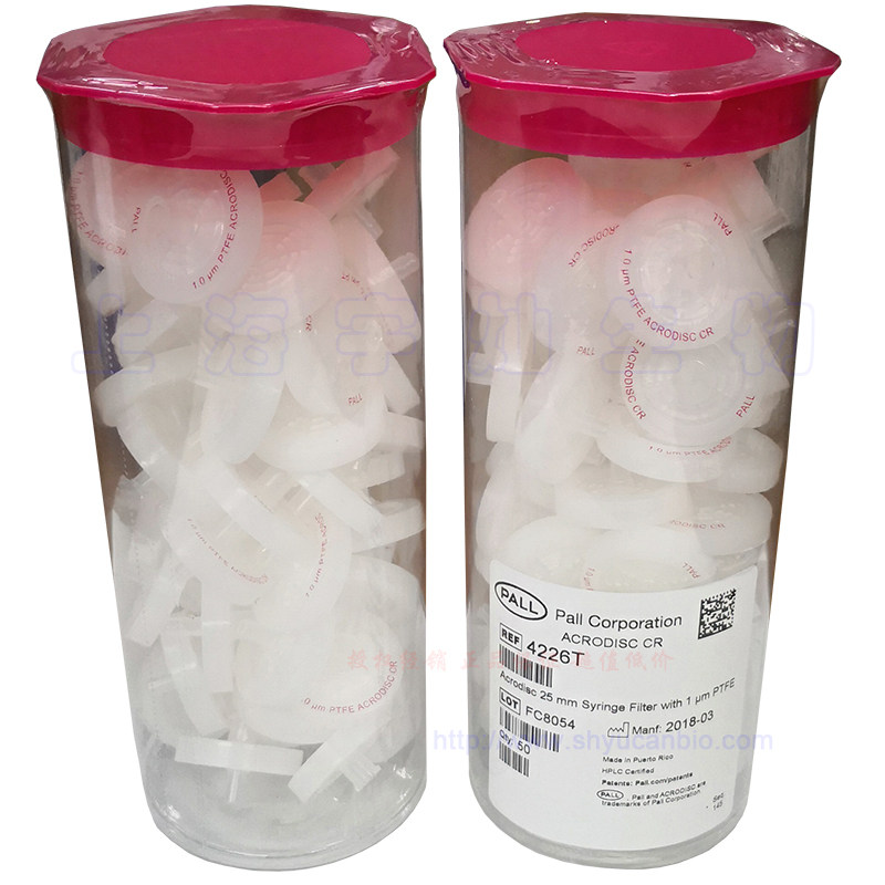 PALL Acrodisc needle filter PTFE membrane 1um pore size 25mm diameter inlet 4226
