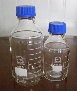 Original dress Schott Germany 21801545 Short 1000ML blue cover Reagent Bottle 1L Transparent Blue Cover Glass Bottle 