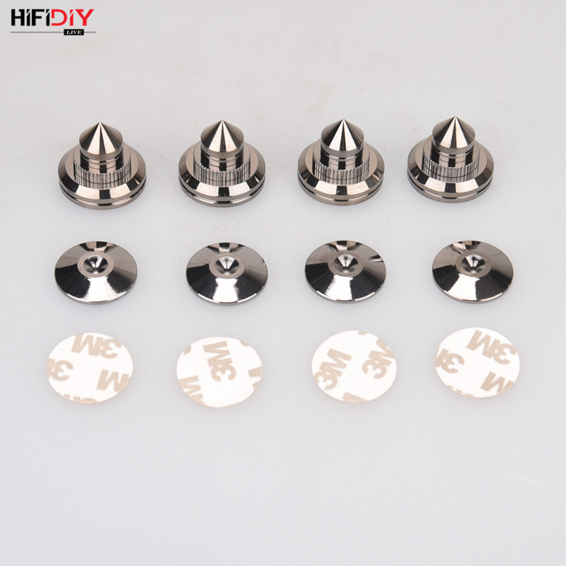 Jingquan fever speaker gold shock-absorbing nails pure copper rhodium-plated gold-plated foot nails foot pad gasket to send 3M anti-slip stickers