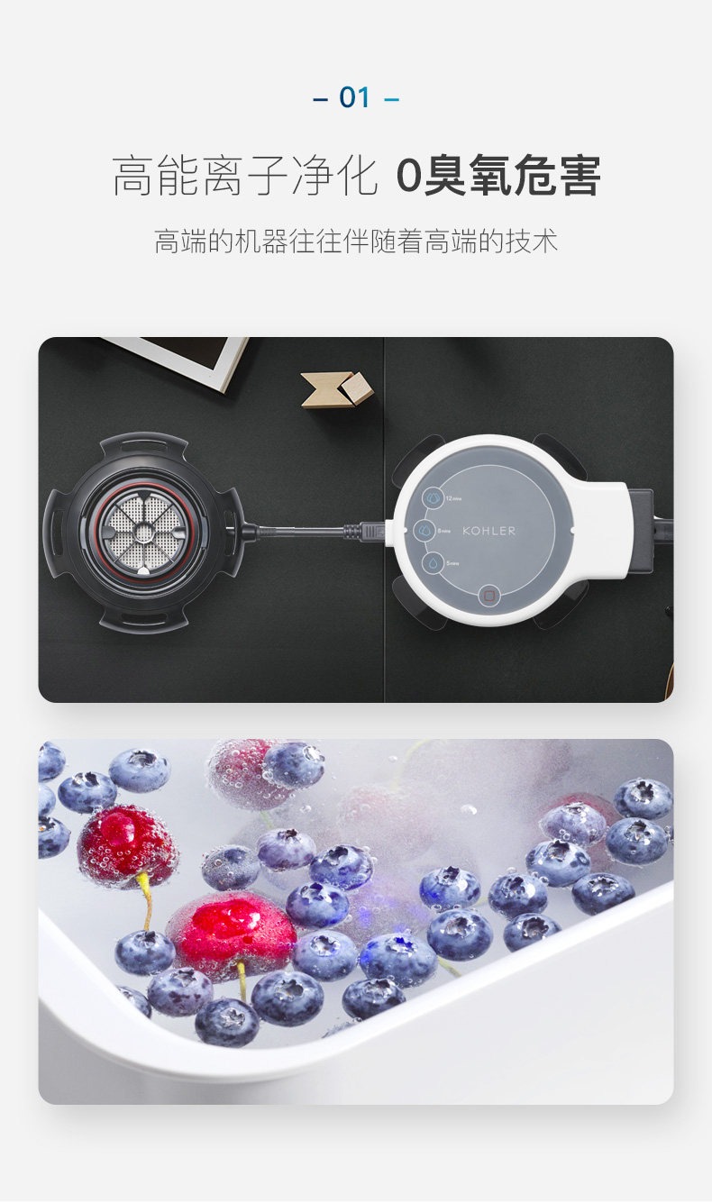 KOHLER 科勒 K-76792T-NA 果蔬清洗机 天猫优惠券折后￥389包邮（￥1499-1110）