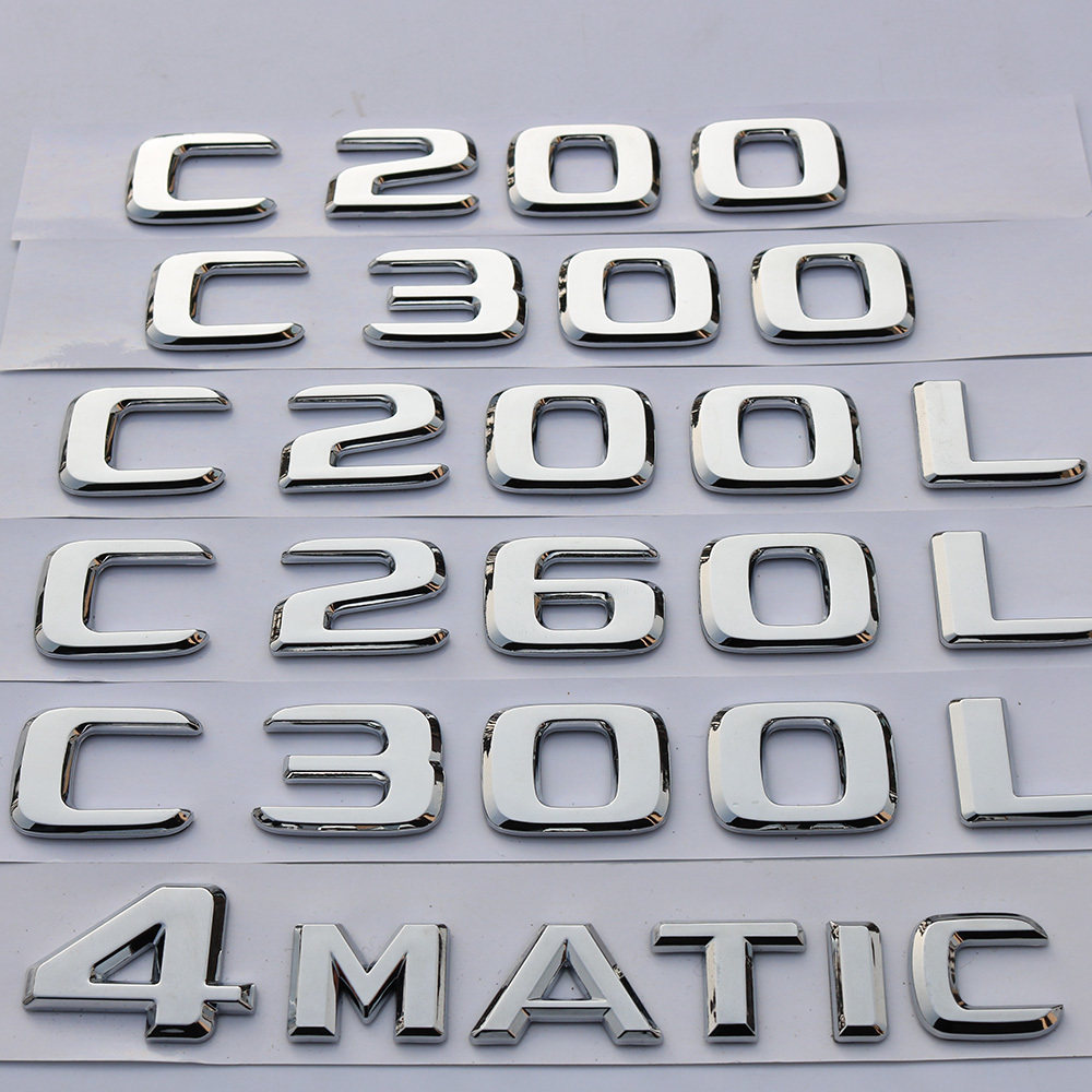 New Benz C class car C200L C200L C260L C300L 4MATIC 4MATIC 4MATIC retrofitted tail sign word mark