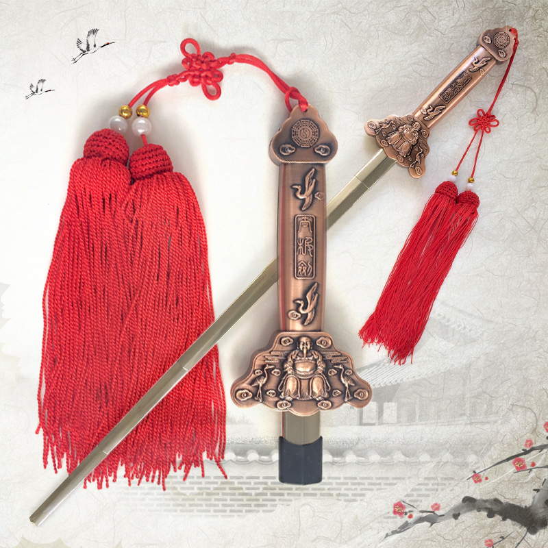 Taiji sword telescopic sword Stainless Steel Sword Performance Sword Hand Sword Plastic Sword Practice Sword Tai Chi Knife Morning Practice Sword Sword 3