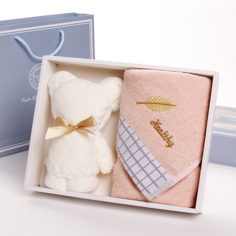 Pure Cotton Towel Gift Box Set, Bear Coral Fleece Souvenir, Event Gift, Company Welfare, Birthday, Corporate Return Gift Pure Cotton Towel Gift Box Set, Bear Coral Fleece Souvenir, Event Gift, Company Welfare, Birthday, Corporate Return Gift