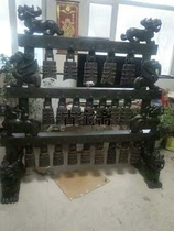 Hongshan culture antique ancient jade old Jade meteorite bells stone chime musical instrument combination ornaments antique black olive stone