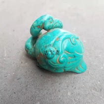 Prehistoric Hongshan Liangzhu Culture Ancient Jade Old Jade Antiques Old Turquoise Crane Beast Carved Jade