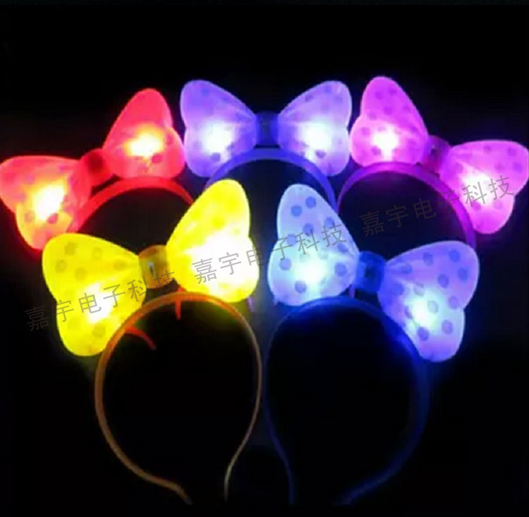 KTV Bar Concert Nguồn cung cấp Flash Bow Light Head Buckle Flash Butterfly Festival Card - Sản phẩm Đảng / Magic / Hiệu suất 	phụ kiện cosplay natra	