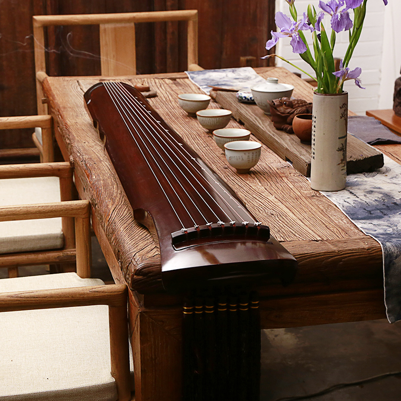Chaos Style Guqin Fuxi-Style Guqin Beginners Old Cedar Wood Pure Handmade Raw Lacquer Playing Class
