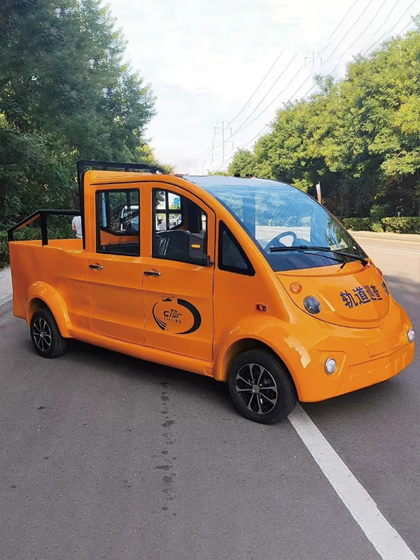 Электрический патрульный автомобиль с четырьмя колесами для охраны территории, патрульно-осмотрительная машина с кузовом, пикап-автомобиль,
