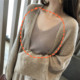 Neck texture details ~ Temperament and versatile V-neck solid color bottoming shirt knitted vest small suspender women's autumn top trend