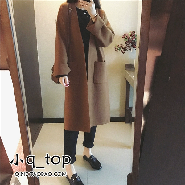 Rất dày ~ rất thẳng, có thể so sánh với một chiếc áo khoác! Áo len cashmere dày tầm trung áo len áo len cao cổ