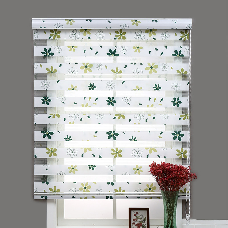 Punch-free Louver Curtain roll curtain living room kitchen dressing room lifting blackout toilet waterproof hand curtain