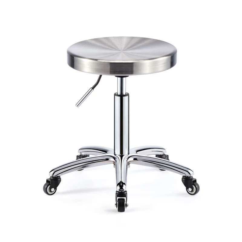 Stainless steel Master's chair barber shop stool hair salon large bench explosion-proof version iron wheel lifting beauty hairdressing chair-Taobao