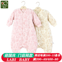 Rabbi baby split leg sleeping bag cotton cotton autumn and winter 2019 new products newborn warm anti kicking was Rabbi official flagship