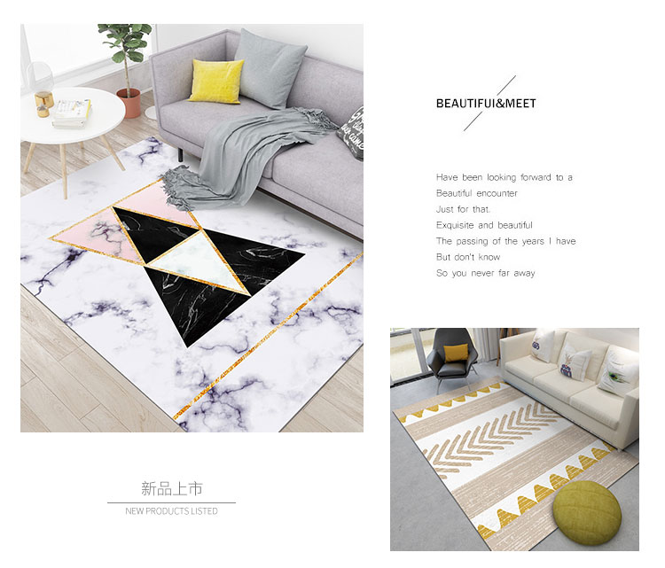 Nordic in hình học bàn cà phê phòng phong cách sống thảm sofa đệm hiện đại nhỏ gọn phòng ngủ đầu giường hình chữ nhật chăn tùy chỉnh - Thảm thảm trải sàn cao cấp