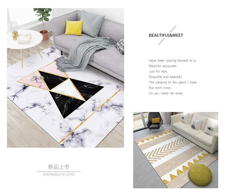 Nordic in hình học bàn cà phê phòng phong cách sống thảm sofa đệm hiện đại nhỏ gọn phòng ngủ đầu giường hình chữ nhật chăn tùy chỉnh - Thảm giá thảm cuộn trải sàn