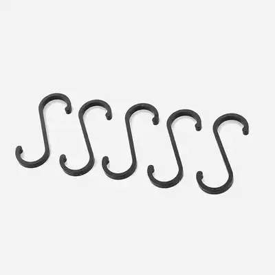 Black European single clothes coat hook hook single hook Wall Wall Wall entry wardrobe shoe cabinet bathroom S hook