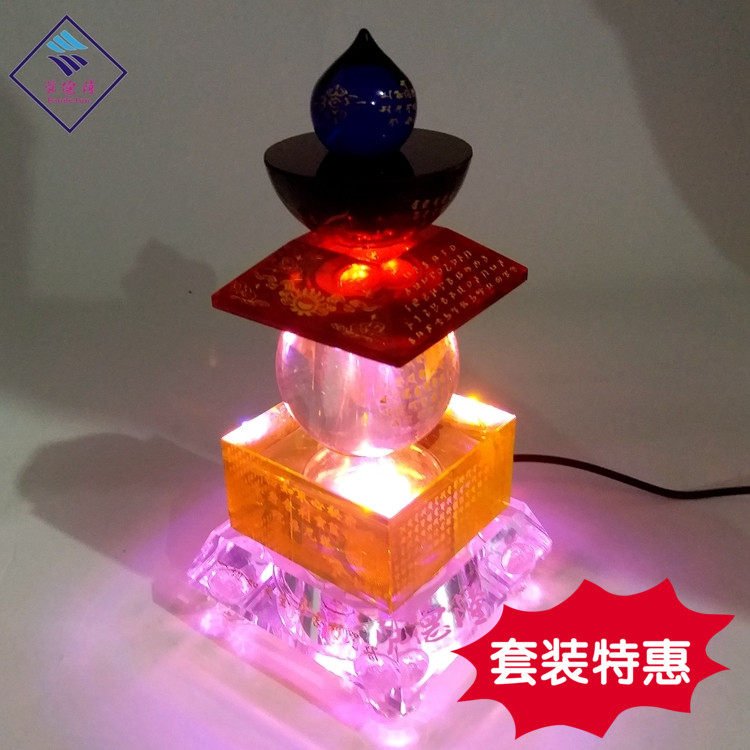 Crystal Stupa Small Tibetan relic Manna Maru Treasure Koinin Dharani Tower Five-wheel Tower Tantric Stupa enshrined
