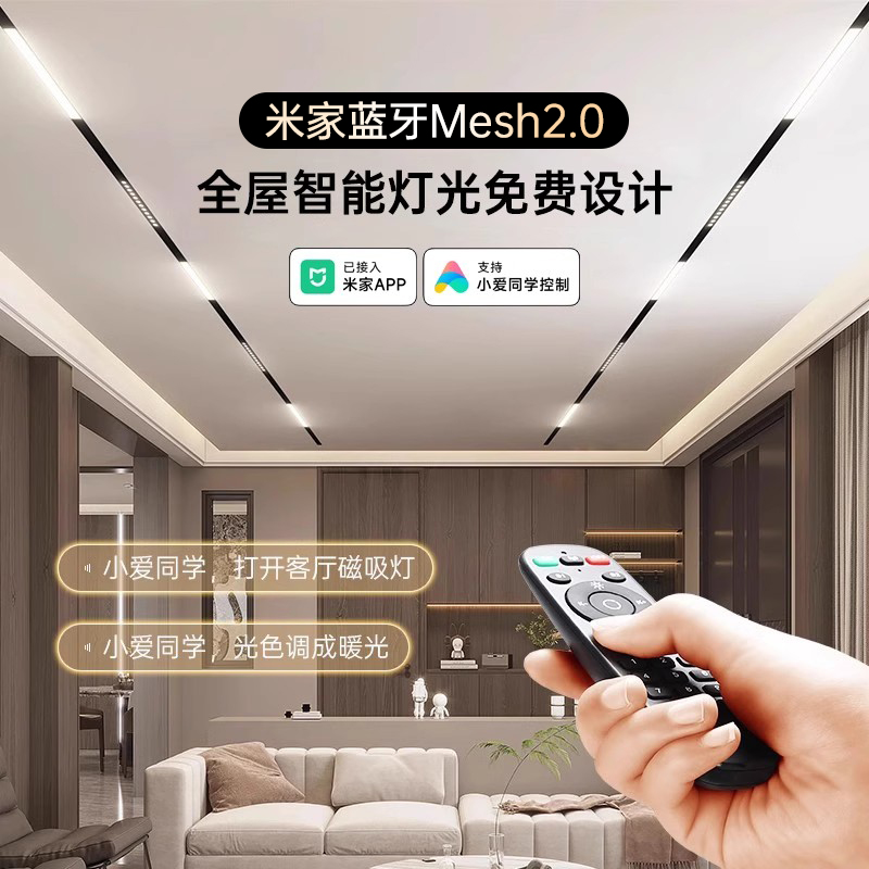 Yangwang 3.8スマート磁気トラックライト埋め込みフルスペクトルメインライトリビングルームメーターBluetooth mash2.0ホーム