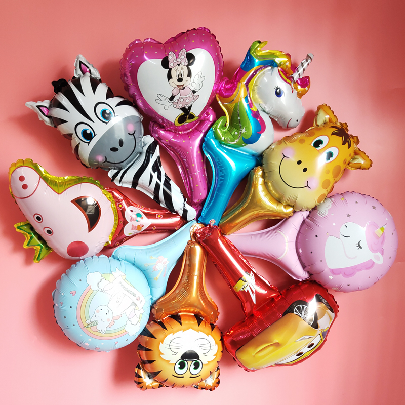 Children's Hand-Help Wall Ball Birthday Party Decoration Aluminum Film Balloon Kindergarten Event Layout Strike Ball