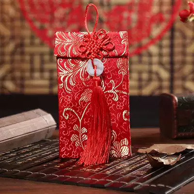 2018 Chinese style change ten thousand yuan red envelope bag wedding creative big red bag high-end wedding personalized fabric gift bag