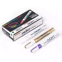 Japanese zebra ZEBRA paint pen MOP-200 oily water resistance not easy to drop color flash pen high light note number pen tire fill paint pen signature sign to greeting card pen white black gold and silver color