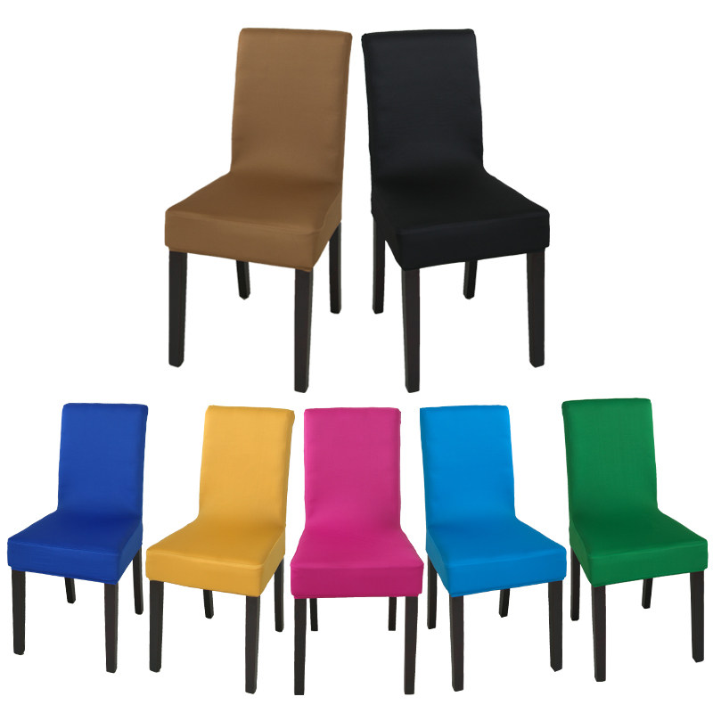Hotel chair cover Hotel seat cover Even narrow back barbecue seat cover Elastic leather chair cloth cover cover Dining chair seat cover