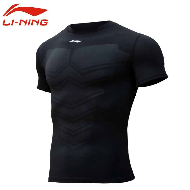 Li Ning Fitness clothes men's short-sleeved tights quick-drying high-elastic sports basketball clothes Football clothes Running training compression clothes