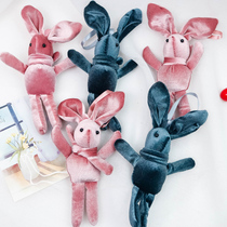 Net red ins Korean velvet rabbit cartoon bouquet doll bag pendant plush toy companion gift